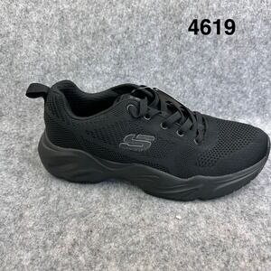 SKECHERS Stamina Airy SR Mens Size 8.5 Black Slip Resistant Sneakers New